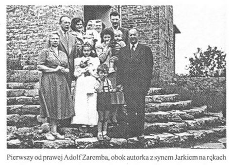 Pierwszy od prawej Adolf Zaremba, obok autorka z synem Jarkiem na rękach